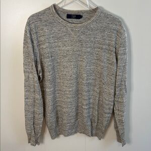 J. Crew Heather Gray Cotton Sweater